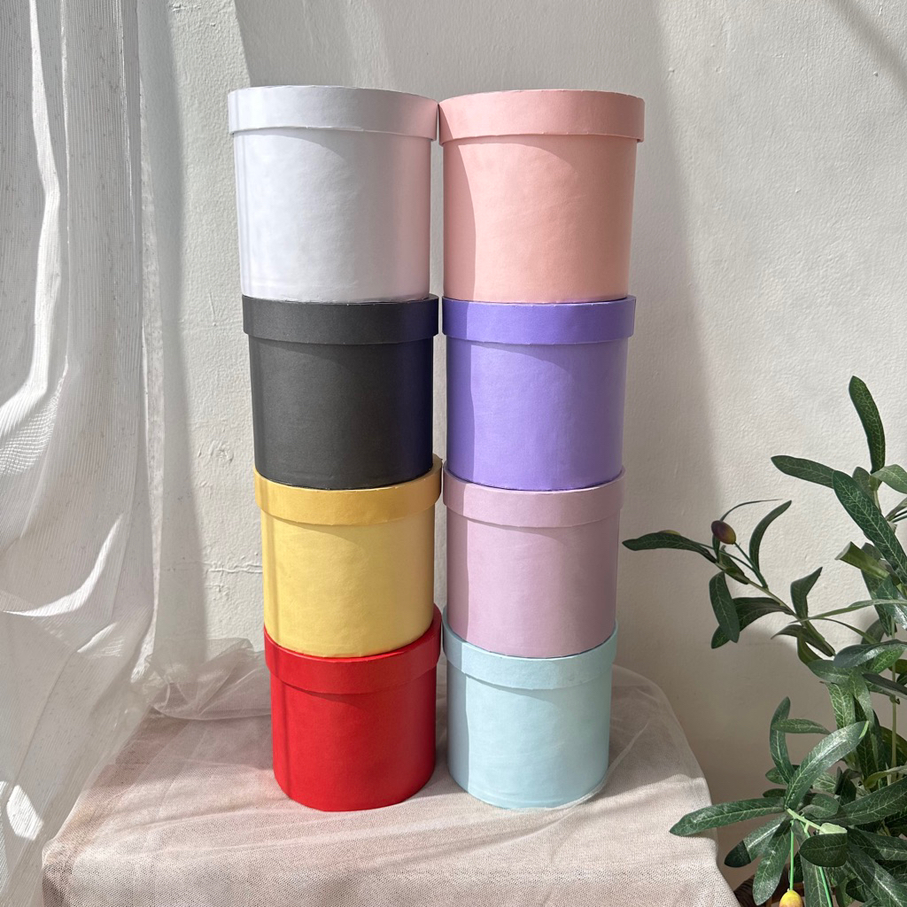 

(TEBAL) Round Box 12cm Bloom Box Bulat Balon Kotak Bunga