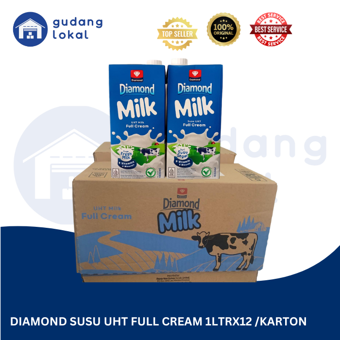 

DIAMOND SUSU UHT FULL CREAM 1LTRX12 /KARTON