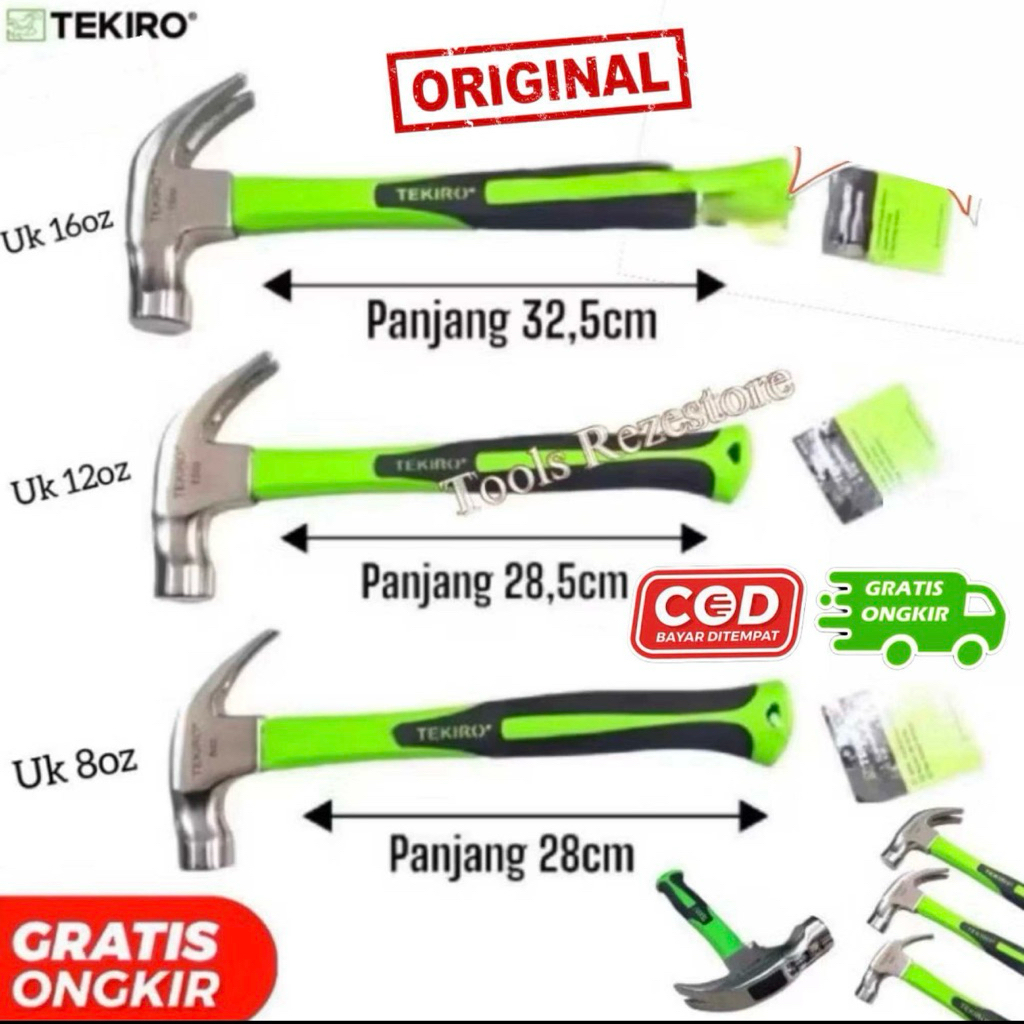 TEKIRO PALU KAMBING ORIGINAL 8oz / 12oz / 16oz WITH MAGNET CLAW HAMMER PALU KAMBING CONGKEL CUNGKIL 
