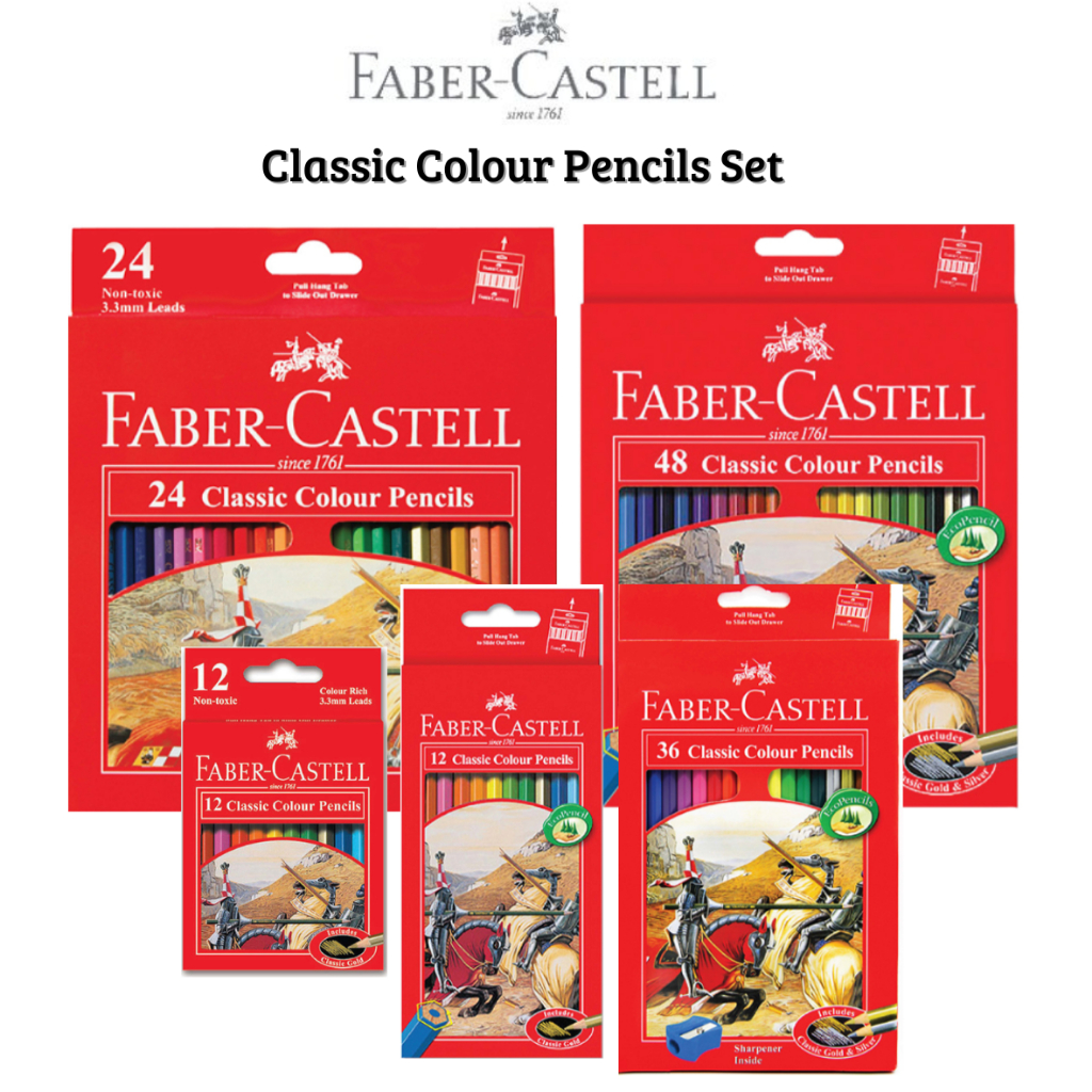 

FABER CASTELL CLASSIC COLOUR PENCIL SET 12/24/36/48 PENSIL WARNA