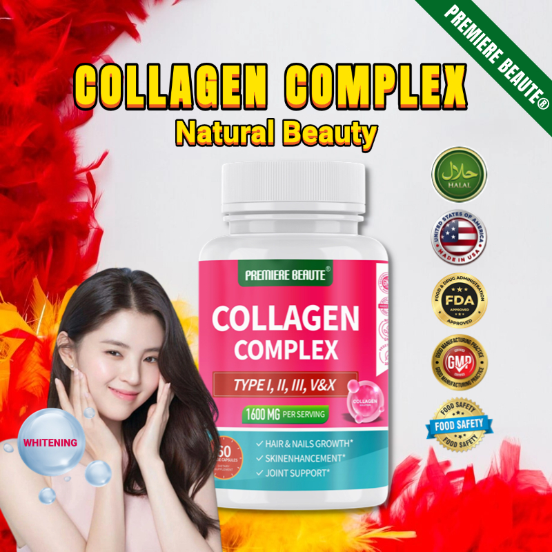 Kapsul Kolagen Pemutih Kulit Anti Penuaan Kapsul Kolagen Glow Suplemen Kecantikan | 10x Mencerahkan 