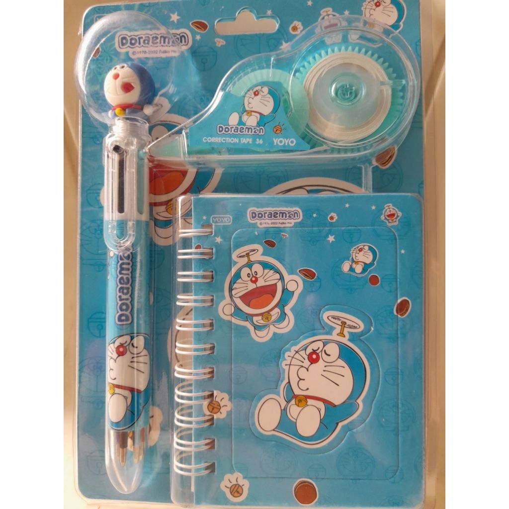 

set alat tulis 3 in 1 stationery doraemon dino spiderman