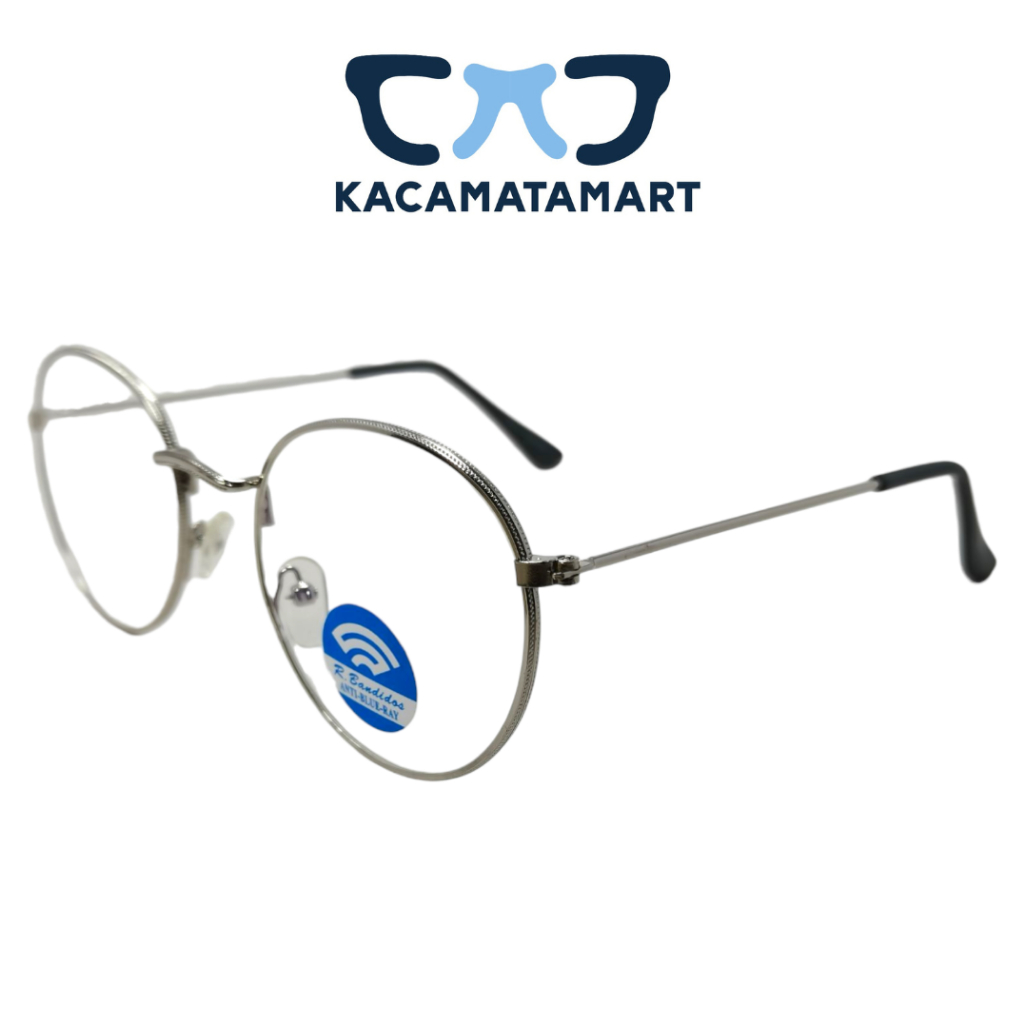 Kacamata Komputer Anti Radiasi Gadget Frame Lensa Clear Netral model Bulat Gaya Korea - LS155T ABR