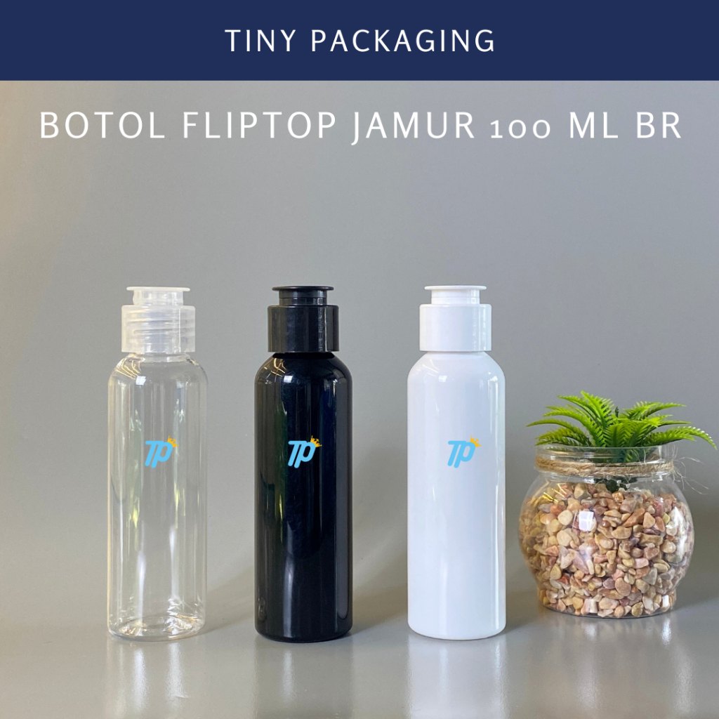 Botol Fliptop 100 ml | Botol Fliptop Jamur 100 ml BR | Botol 100 ml Fliptop