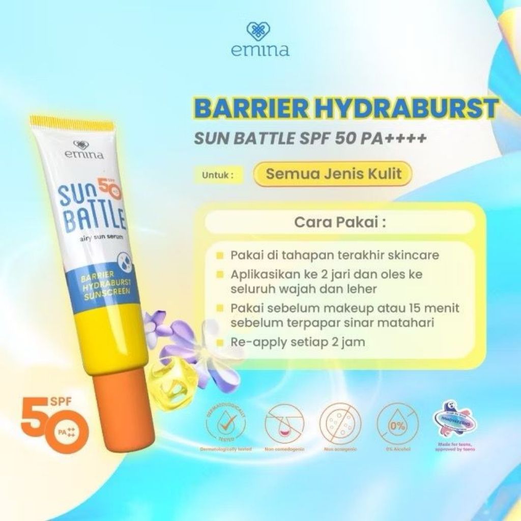 Emina Sun Battle Airy Sun Serum | Emina Sun Screen spf 50 PA++++