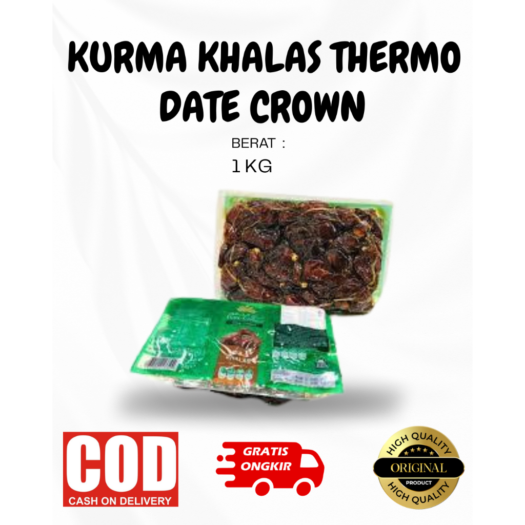 

KURMA KHALAS THERMO DATE CROWN 1 KG/ KURMA KHALAS / DATE CROWN / PREMIUM QUALITY