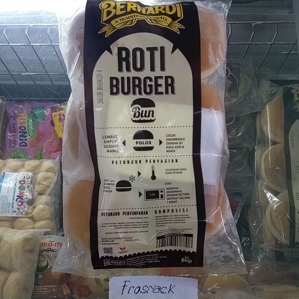 

Roti burger polos isi 6 besar Bernardi