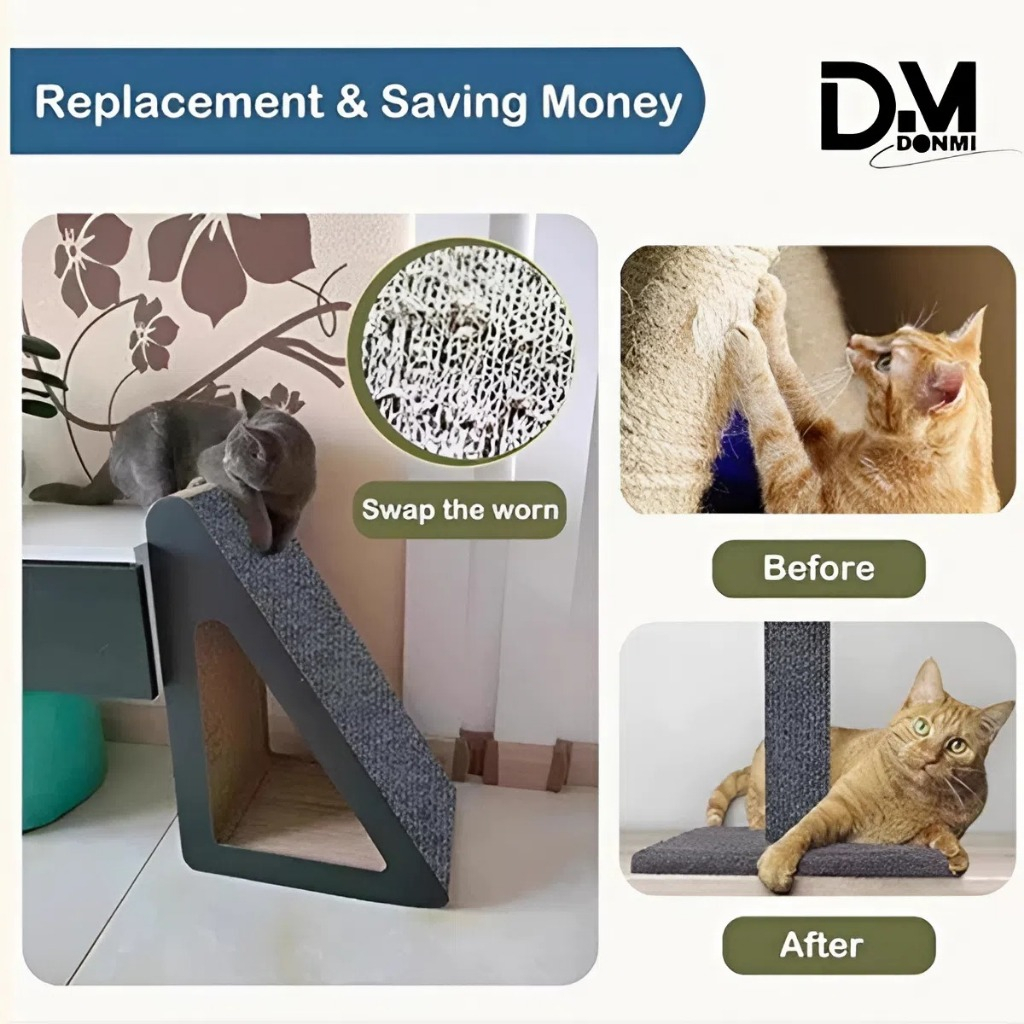 Donmi-Cat Scratcher Mat Karpet Garukan Cakaran Kucing Tempel Dinding Tembok Pelindung Sofa Anti Gore