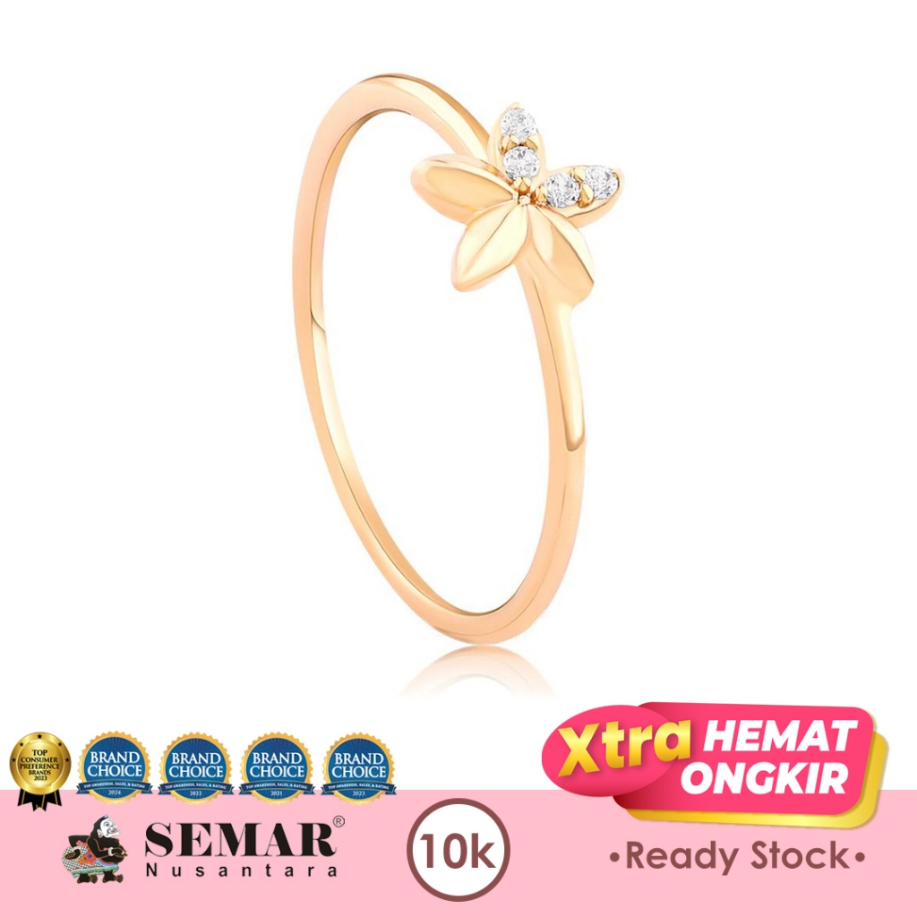 Cincin Emas Freesia Bloom Gold 10K Semar Nusantara