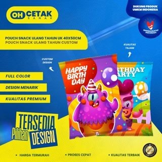 

Pouch Snack Ulang Tahun Anak Ukuran M (30 x 40cm) / Kantong Souvenir Custom Desain Lucu & Praktis - AFBI PRINT