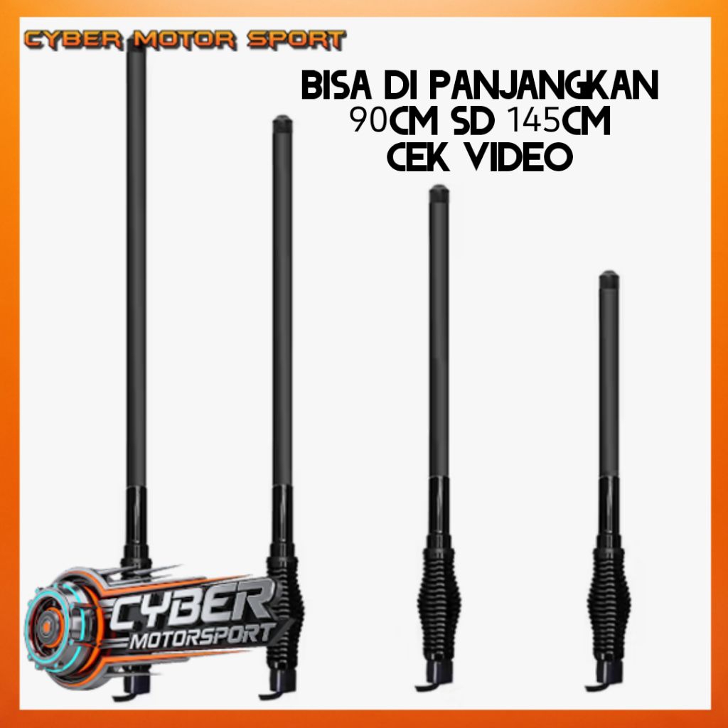 Antena mobil Universal panjang 90cm bisa di panjangkan 145cm. antena radio. antena HT. antena pemanc