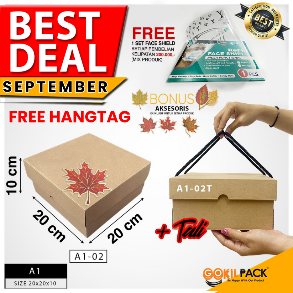 

Kotak Kue | Dus Kue | Kotak serbaguna | Kraft | Murah 20x20x10 I A1-02