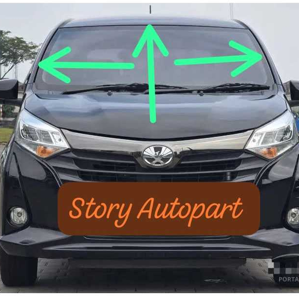 karet kaca besar depan mobil calya sigra