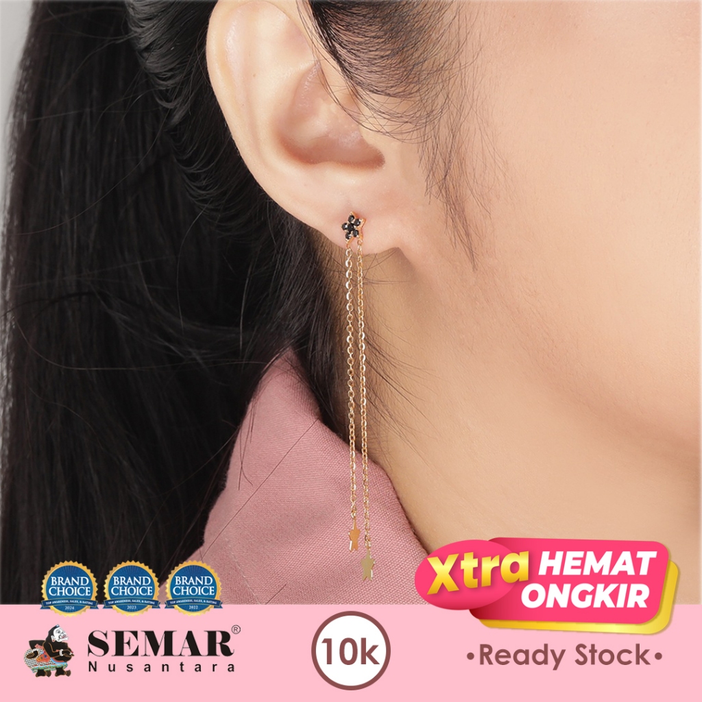 Anting Emas Alisha Star Gold 10K Semar Nusantara