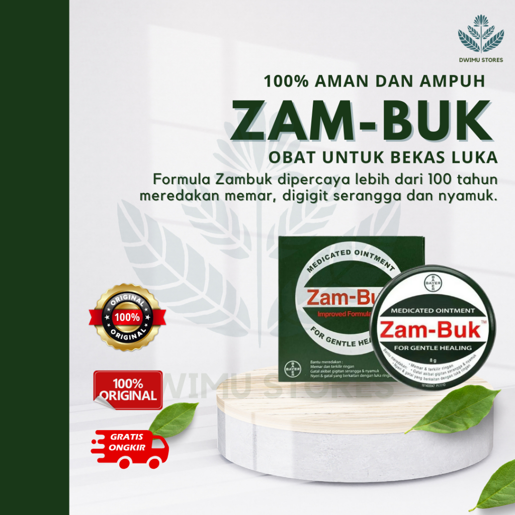 Zambuk Zam Buk Asli Thailand Original 8gr 25gr – Salep Luka Gatal, Nyeri, Memar