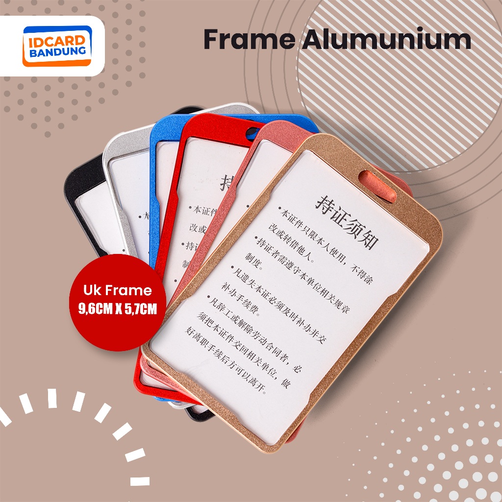 

card holder bahan alumunium bermutu tempat id card metal kartu pegawai