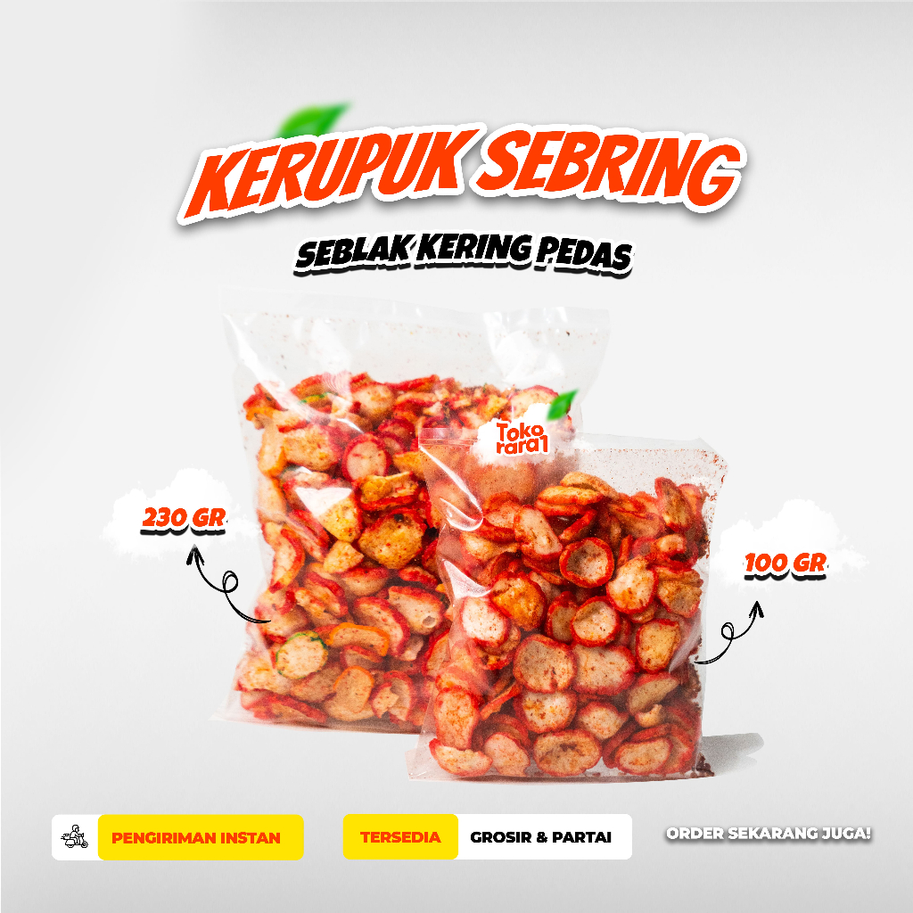 

Keripik Seblak Pedas Sebring RN 230gr