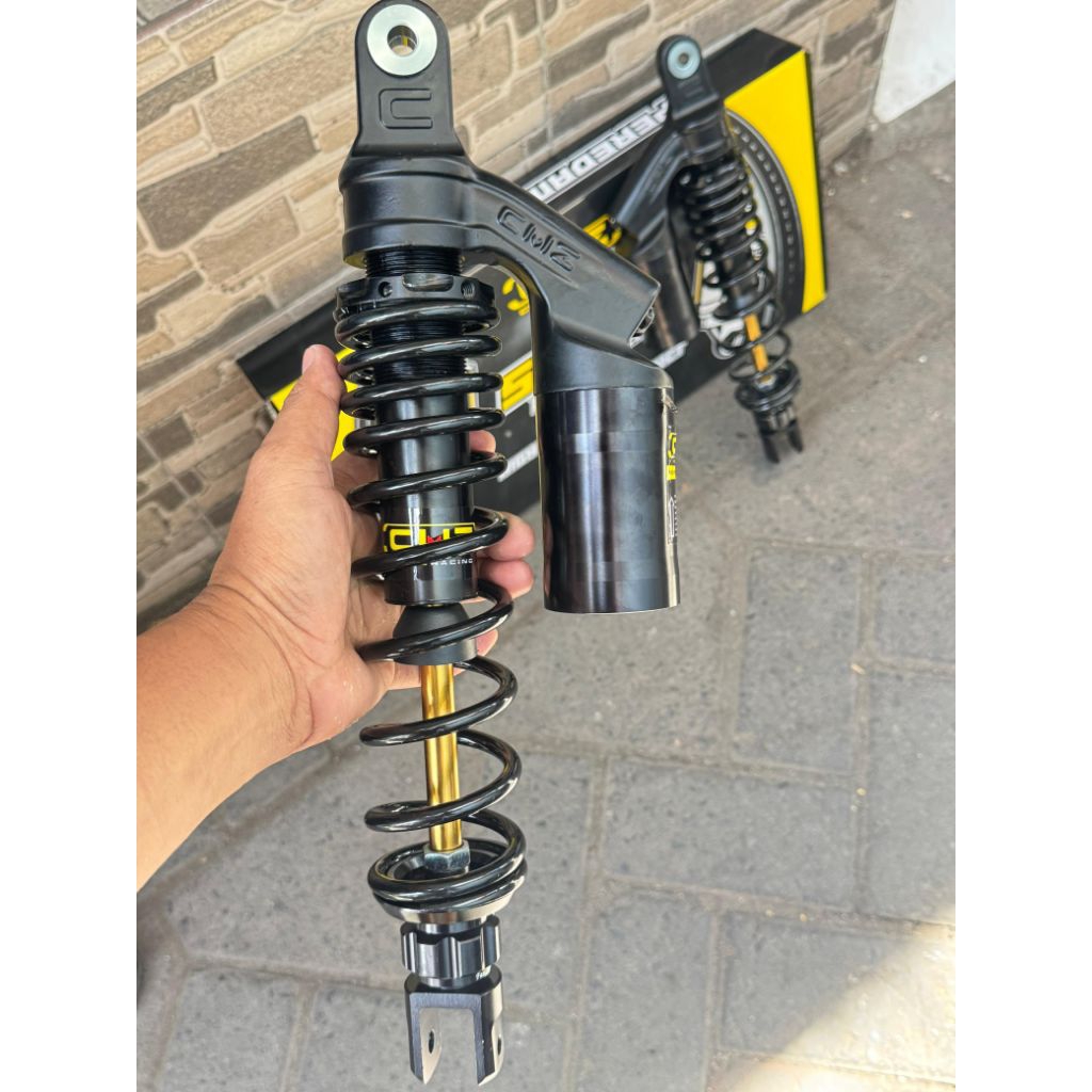 shock tabung belakang copy rcb ukuran 365 hitam as gold cmz