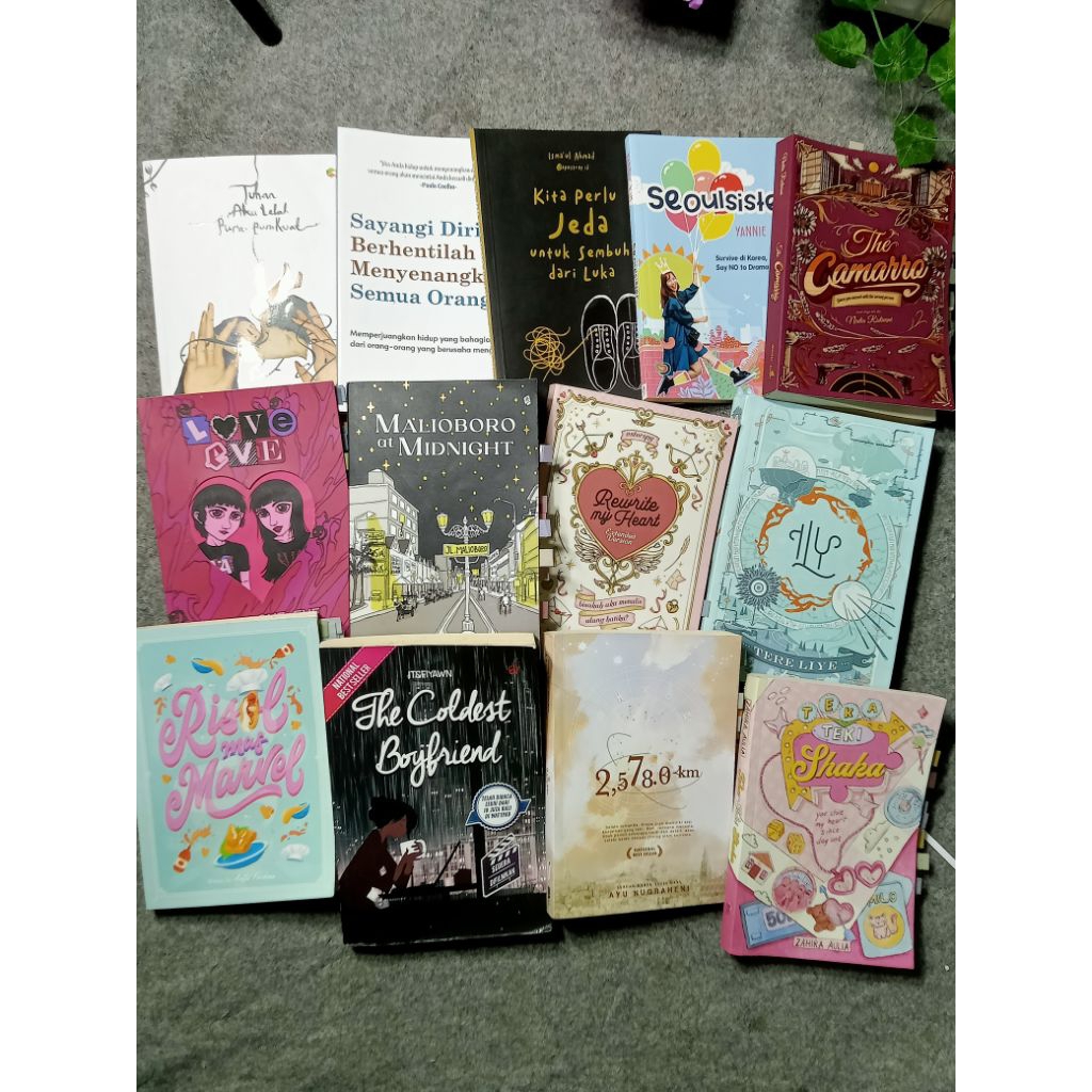 Preloved Novel Original – Rewrite My Heart, Teka-Teki Shaka, Risol Mas Marvel, Love Eve, Malioboro