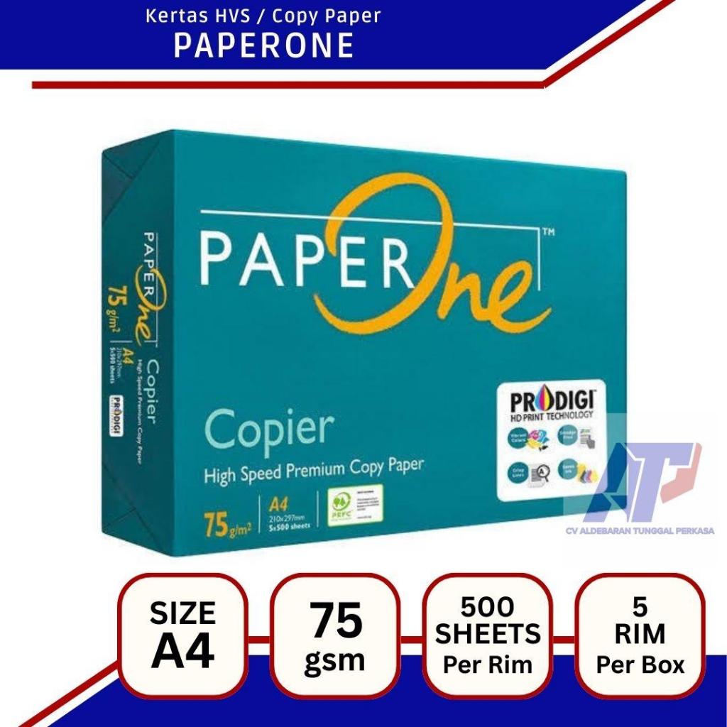 

Kertas HVS A4 PAPERONE 75 gsm 1 RIM (500 Lembar) Copy Paper Print Copier Fotocopy