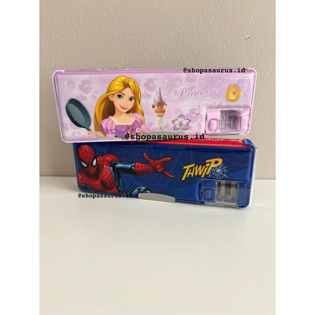 

Pencil Case Kotak Pensil Anak Cowo Spiderman Cewe Rapunzel Princess