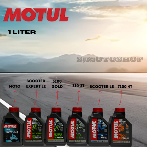 Oli Motul 1 liter 3100 Gold, 510 2T, Scooter Expert LE, Moto, Scooter LE, 7100 4T