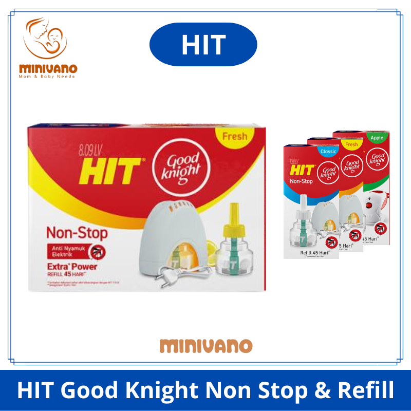 Hit Elektrik Non Stop Set - Obat Nyamuk Elektrik - Alat & Refill