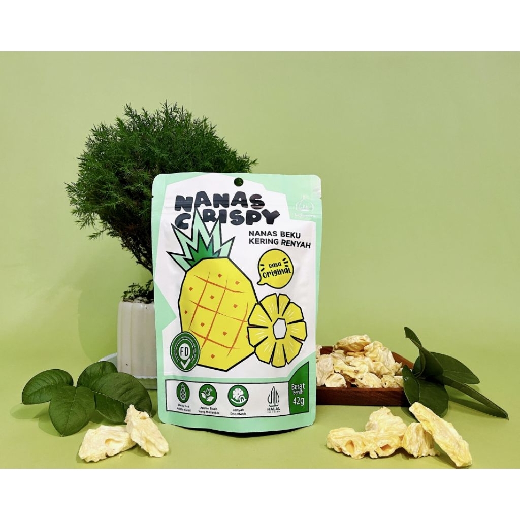 

HALAL Nanas Beku Kering Renyah 42g