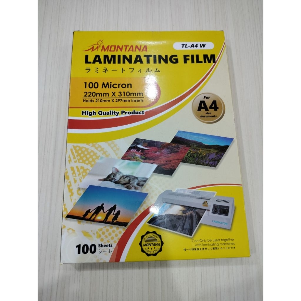 

Plastik Laminating A4 Montana ( 1 Box isi 100 )
