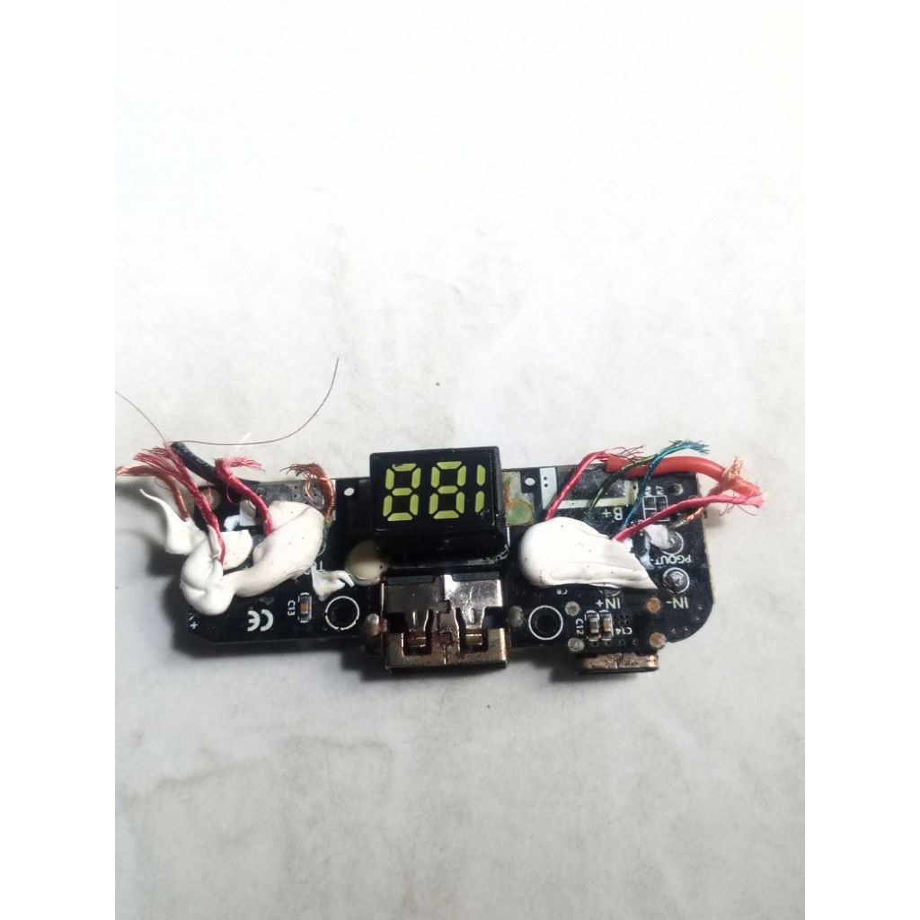 Modul BMS Digital indikator Led Modul Powerbank Modul Charger kondisi copotan