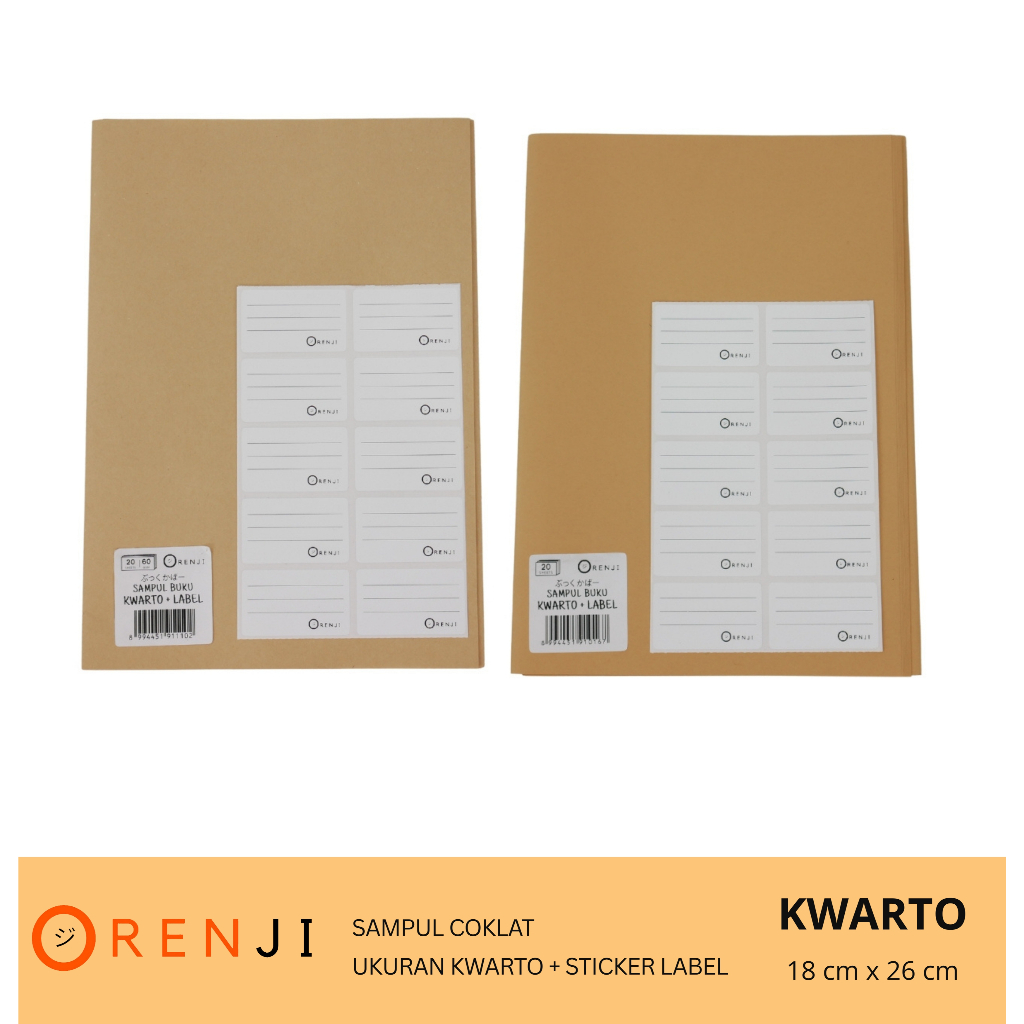 

Orenji Sampul Coklat + Label Nama - Ukuran Kwarto 18cm x 26cm - 1pack isi 20pcs/lembar 60gr dan 80gr