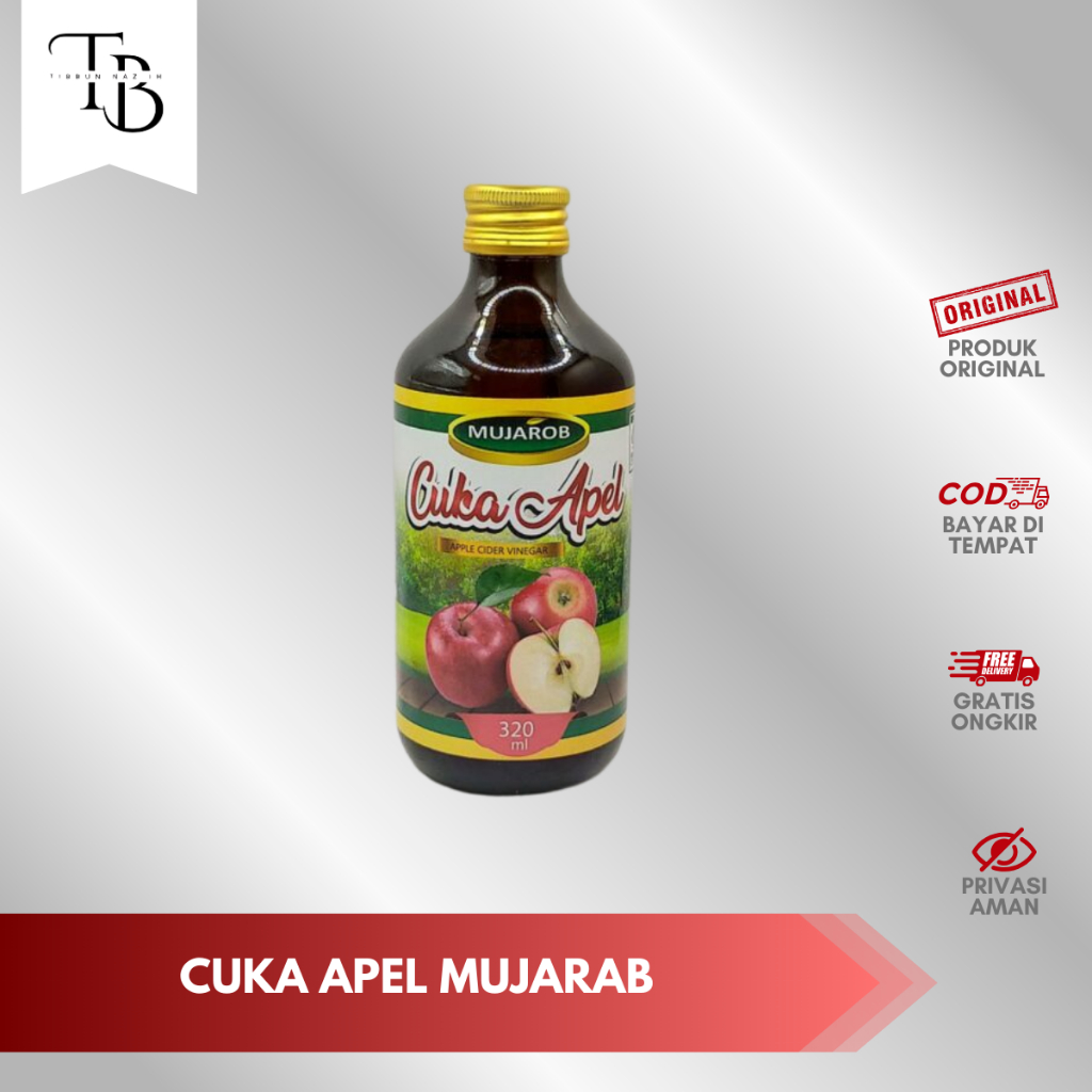 

( BISA COD ) CUKA APEL MUJAROB - 320 ml original | detoks alami & bantu turunkan kolesterol | untuk diet & kesehatan pencernaan | 100% ORIGINAL