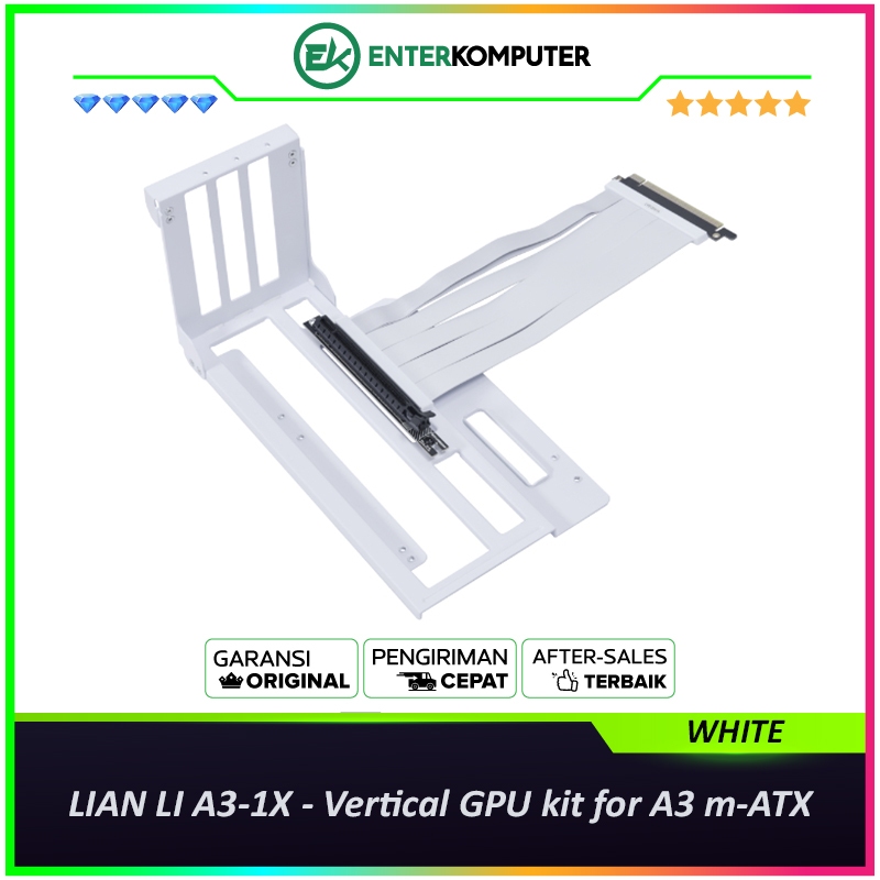 LIAN LI A3-1W WHITE - Vertical GPU kit for A3 m-ATX