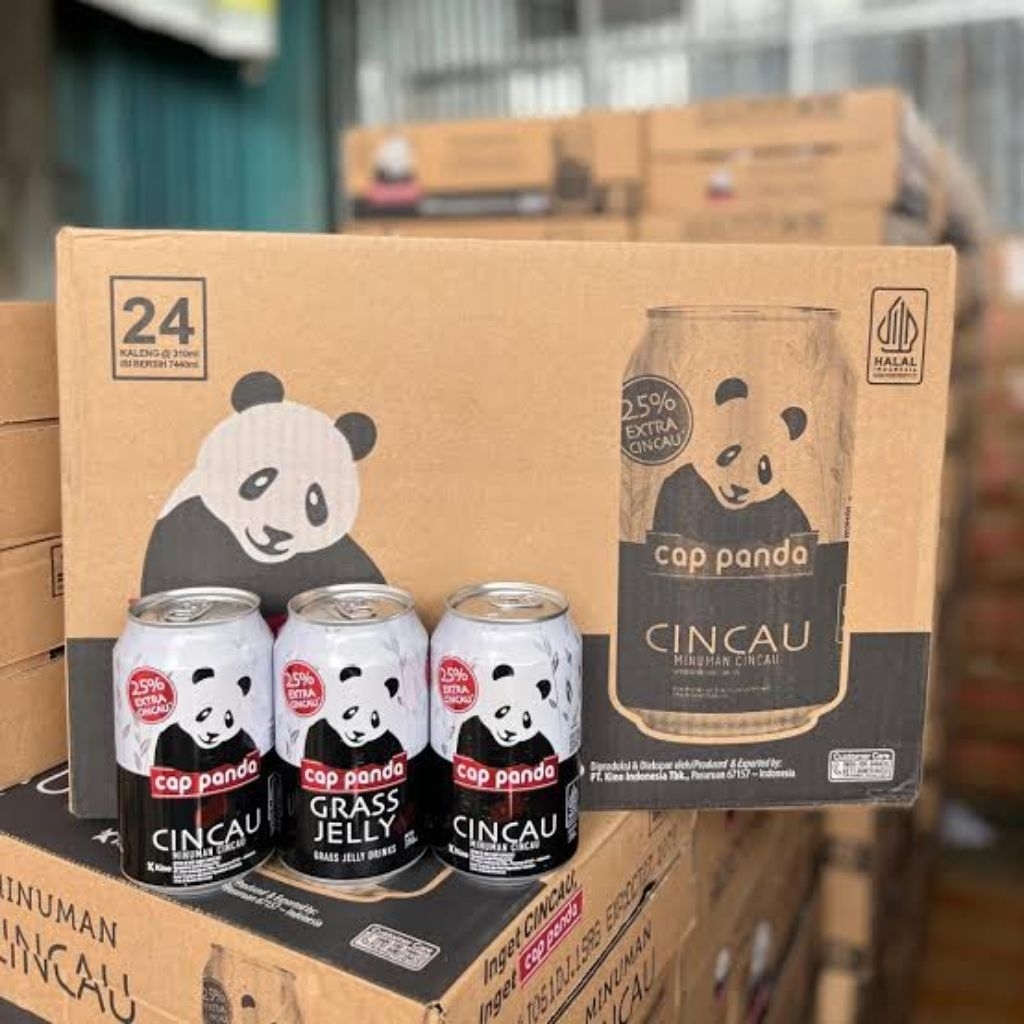 

Cap Panda Cincau grass jelly kaleng 24 x 310ml kemasan karton khusus instan exp 2028 masih panjang minuman kaleng cincau