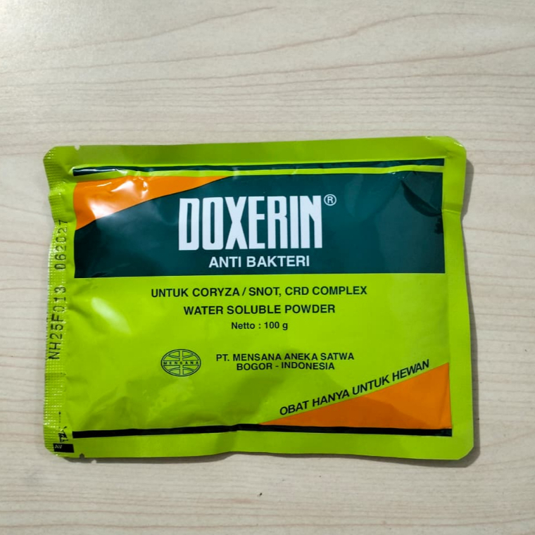 Doxerin 100 gram Obat Unggas Ayam Snot Coryza CRD Pernafasan Complex Mensana