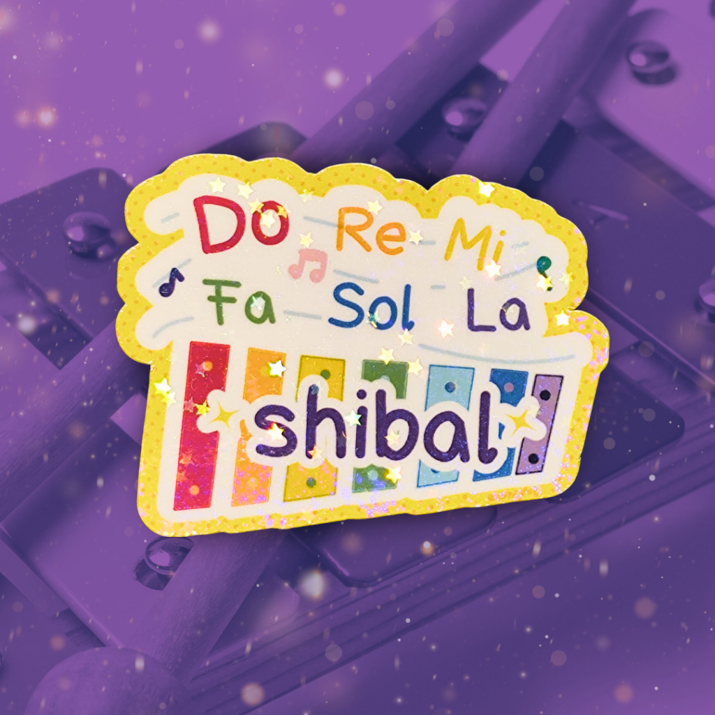 

DoReMiFa Sticker | Holo-glitter glossy sticker | kalcer sticker