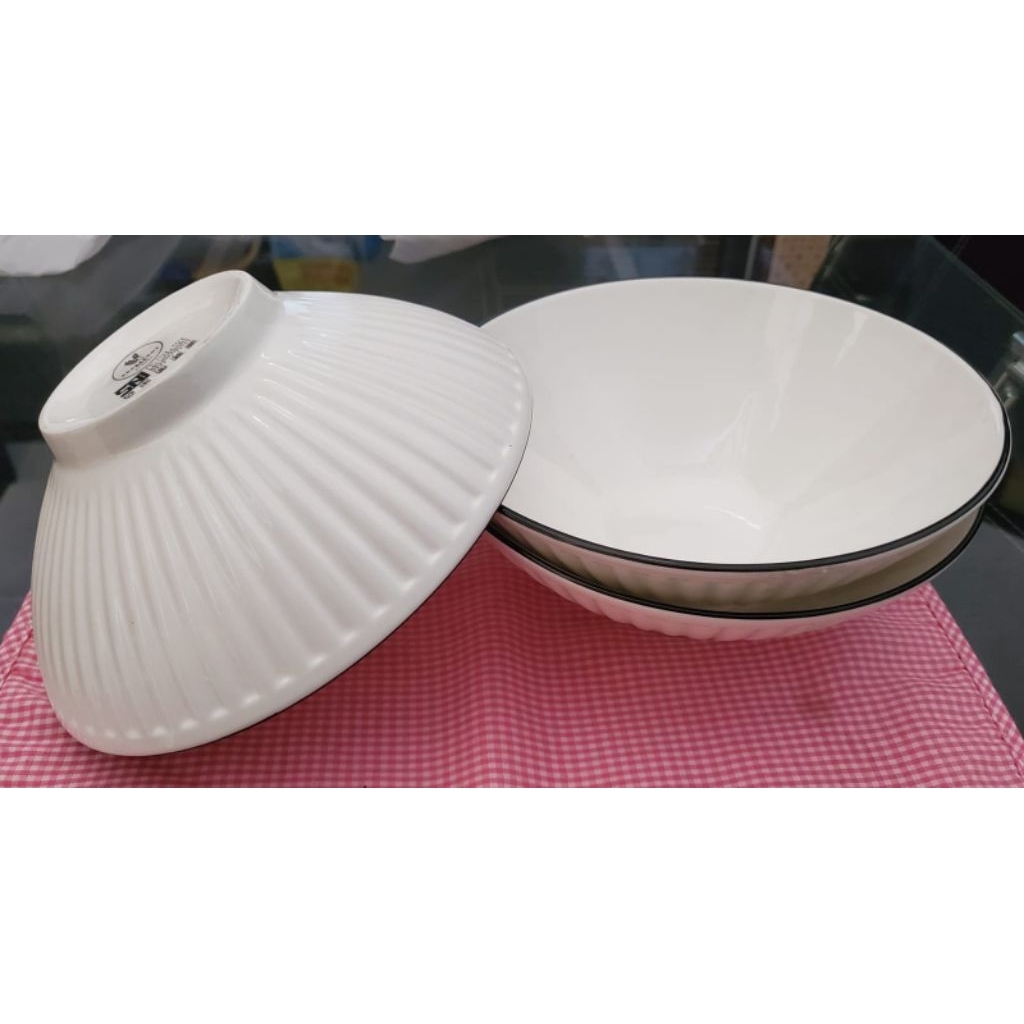 Mangkok keramik putih diameter 20cm