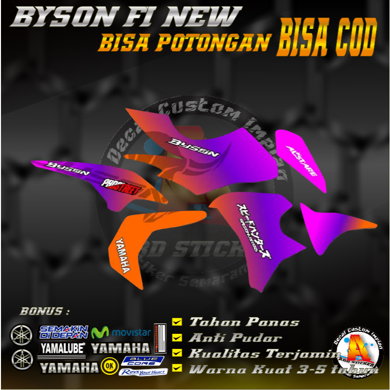 Stiker Decal Motor Yamaha BYSON FI NEW - Decal Stiker BYSON FI NEW |KODE A089