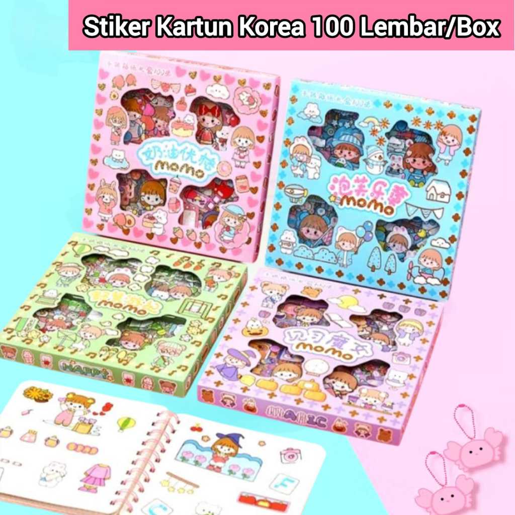 

「Skylo」100 Lembar Stiker Kartun Korea Lucu Anti Air Dekorasi Handbook Scrapbook DIY