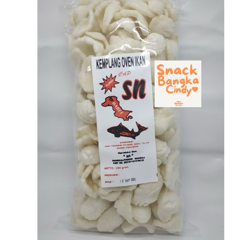 

Kerupuk Kempelang Oven Ikan Cap SN Bentuk Kecil