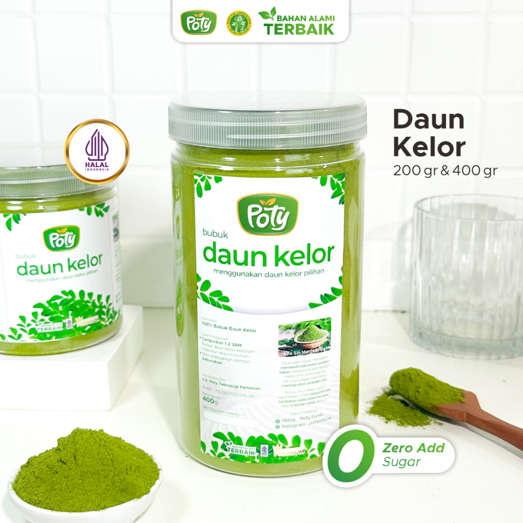 

Bubuk Daun Kelor Moringa Organik Premium Powder 400Gr