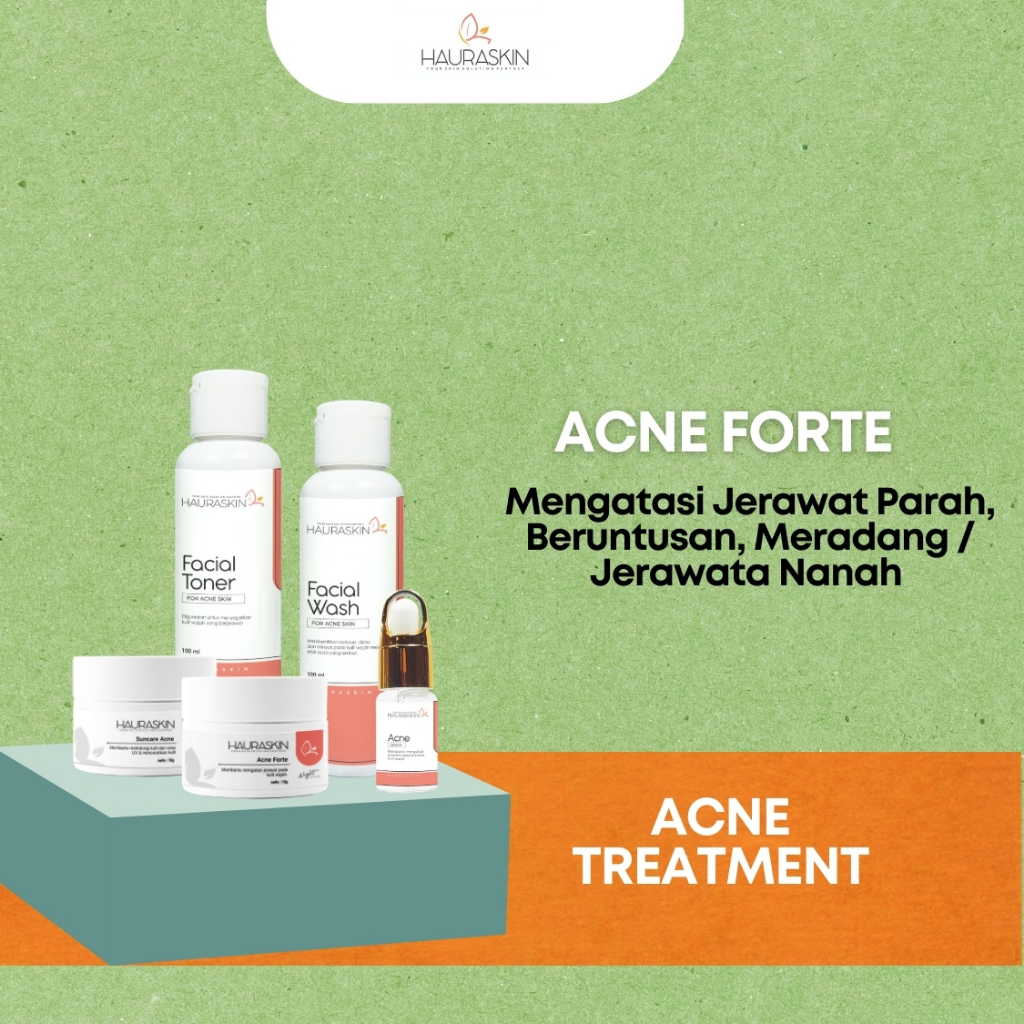 HAURASKIN ACNE FORTE UNTUK KULIT BERJEAWAT BERUNTUSAN
