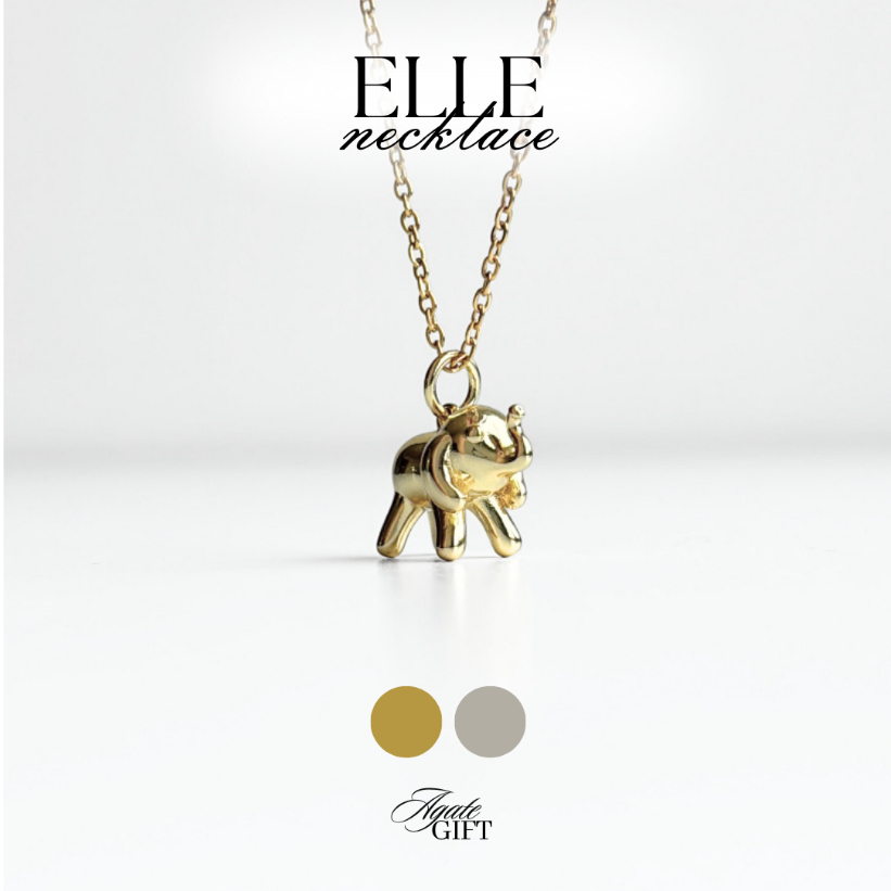 Elle Necklace - Kalung Gajah - Titanium 18k Gold Filled