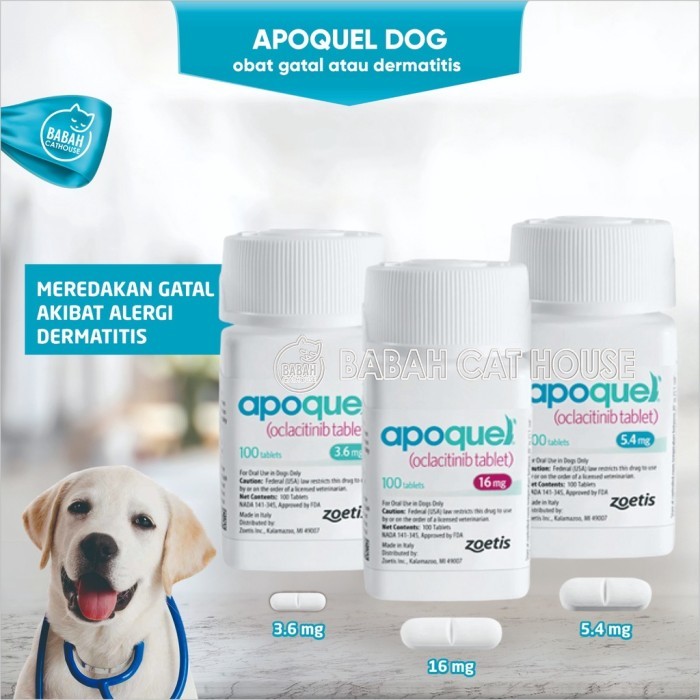 [10TABLET] Apoquel (Oclacatinib Tablet) Obat Anti Gatal Anjing Zoetis