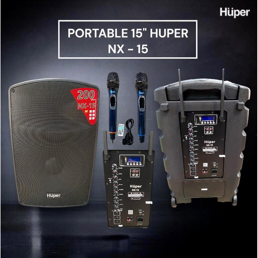 Speaker Portable 15 Inch Huper NX 15 Meeting Wireless Original