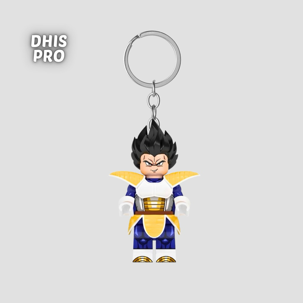 Dhis Project Gantungan Kunci LEGO Minifigure Vegeta Dragon Ball