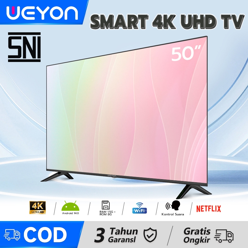 WEYON TV Digital 50/55/65 inch smart TV 4K UHD | Dolby Audio | TV Android 14.0 | Digital TV |Voice C