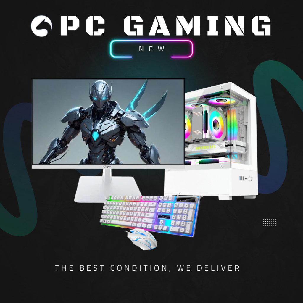 PC GAMING EDITING INTEL CORE I5 10400F TRAY VGA RADEON RX 580 8GB RAM 16GB DDR4 RGB WHITE CASING WHI