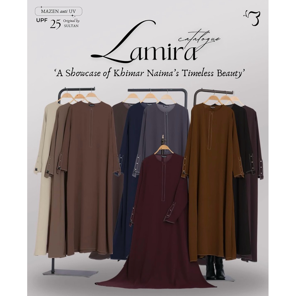 BONAVISTA - ABAYA LAMIRA | LOOSE MAZEN ANTI UV BY SULTAN | BLACK, BITTER CHOCO, VINEYARD WINE | COLL
