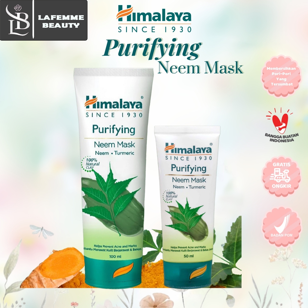 LB - HIMALAYA Purifying Neem Face Mask 100ml | 50ml | 2x8ml - Masker Wajah Untuk Jerawat Acne Skinca